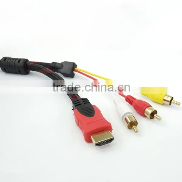 Factory Customized 1.5m/5ft Hdmi to av Adapter Cable for Computer/monitor/projector/home Theater photo-2