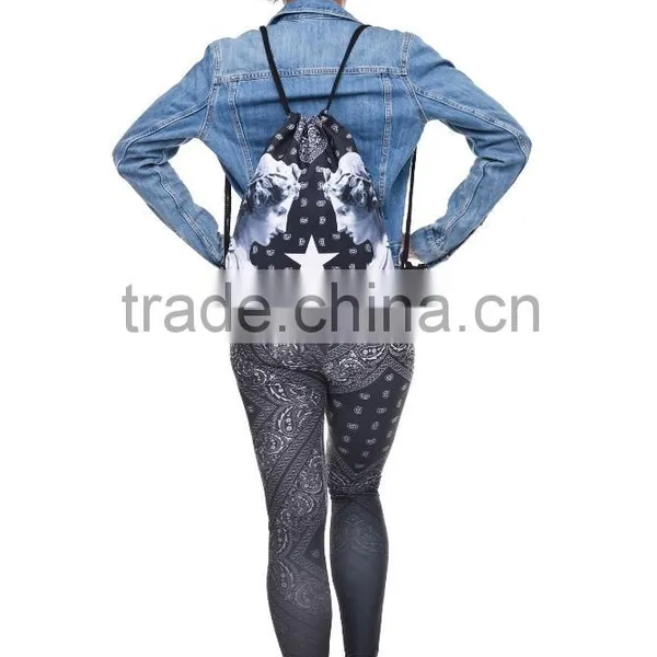 High Quality 3D Printed Bandana Statue Cool Custom Microfiber Drawstring Bag photo-4