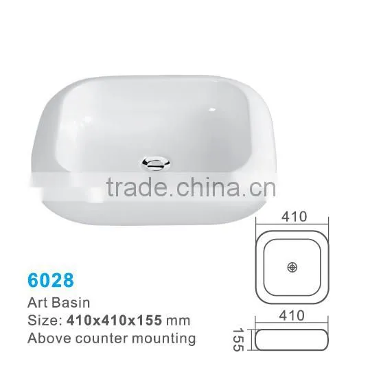 Hanging Ceramic Sink Above Counter Art Basin for Bathroom photo-4