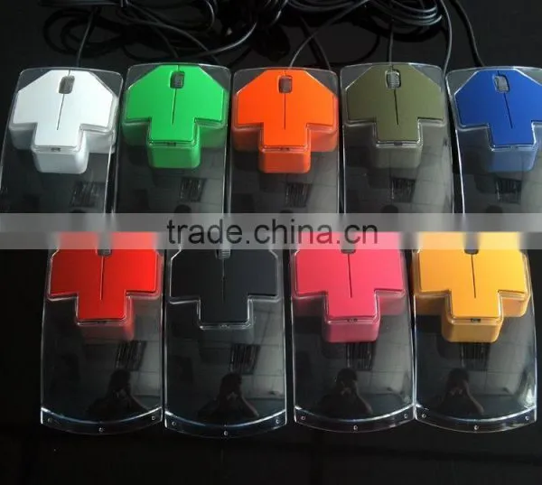 Computer USB Wired Optical LED Transparent Mouse photo-3