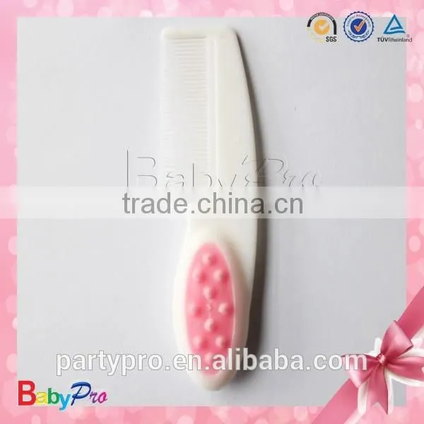 Hot Sale Pink And White Baby Comb And Brush Set photo-3