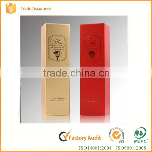 China Supplier 2016 Fashion Luxury Custom Single Paper Wine Box photo-3