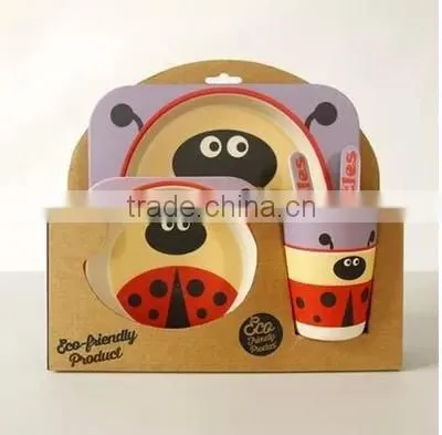 2016 Hot Sales Bamboo Fiber Kids Eco-friendly Dinner Sets Cartoon Shape photo-6