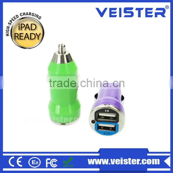 Speed Charge 5V 2.1A&1a Dual Port Usb Car Charger Power Adapter for Android Phones photo-3