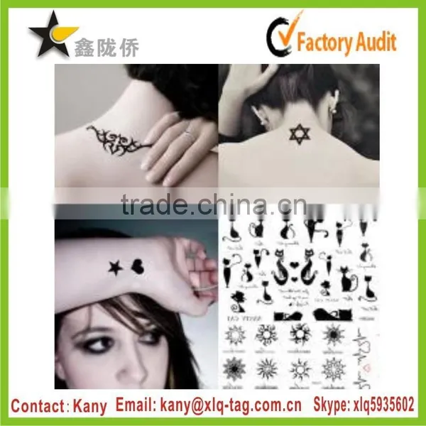 2015 Safe Non-toxic Body Art Temporary Barcode Tattoo Sticker