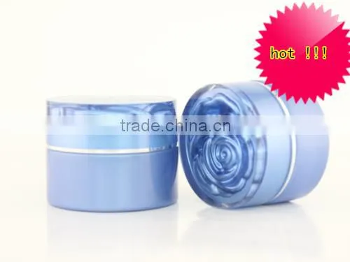 Skin Care Packagings Bottles Blue Glass Cosmetic Pump Bottle Jar With Screw Cap photo-4