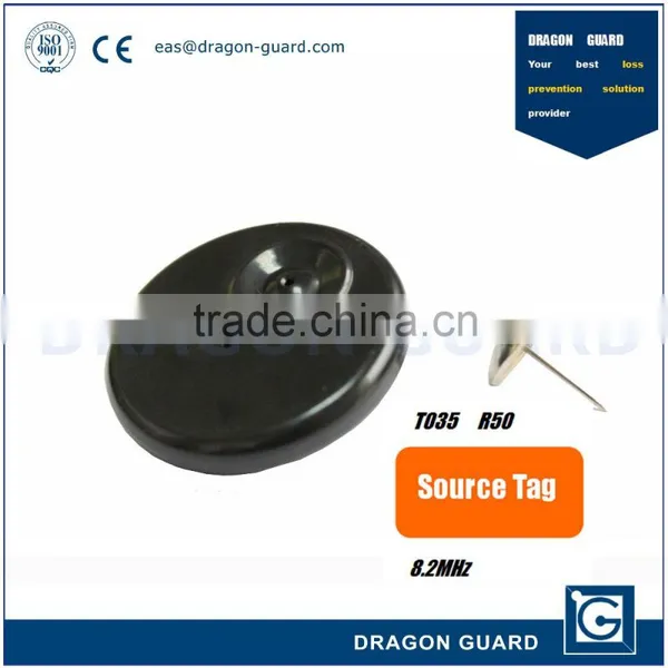 China Manufacturer Supply Supermarket Anti-Theft 8.2MHz RF Hard Tag EAS Round Security Tag Black photo-2