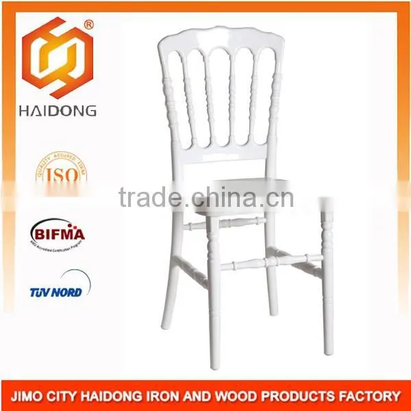 White Party Hotel Wedding Banquet Rental Wood Napoleon Chair
