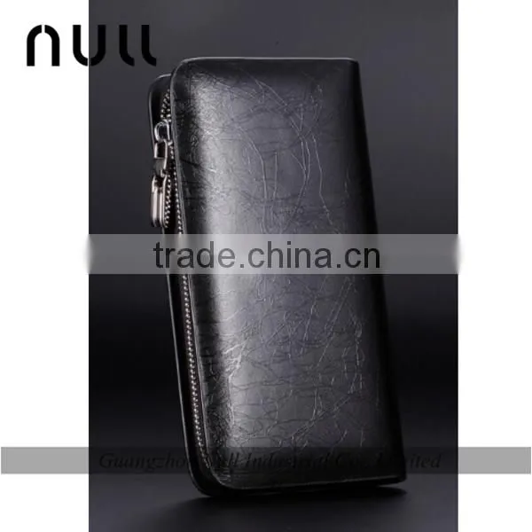 Classiacl Expandable Natural Metallic Long Wallet Leather Purse photo-3