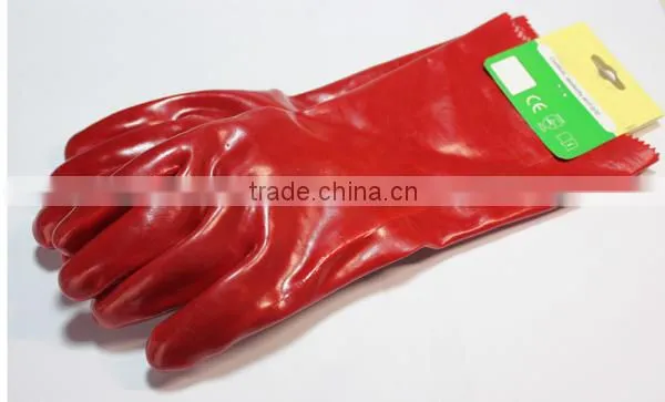 15 Inch Red Pvc Household Gloves Industrial Gloves photo-5