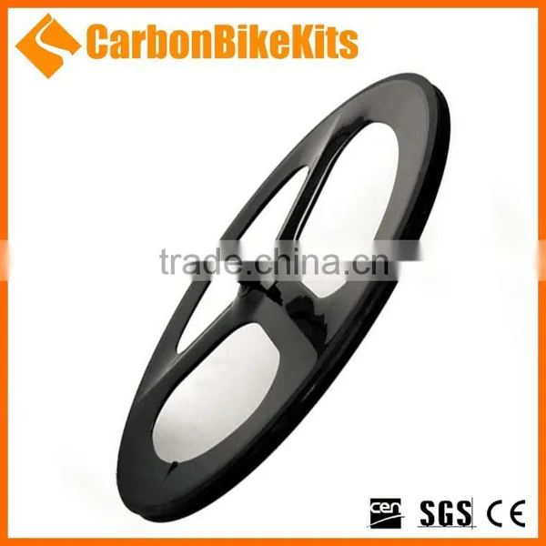 CarbonBikeKits High Quality Carbon Clincher 3 Spokes Wheel 3SW-C photo-3