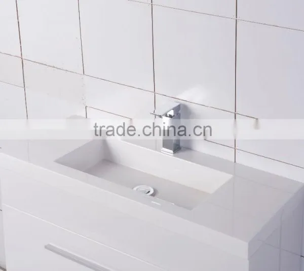 Narrow Artificial Stone Counter Basin photo-6