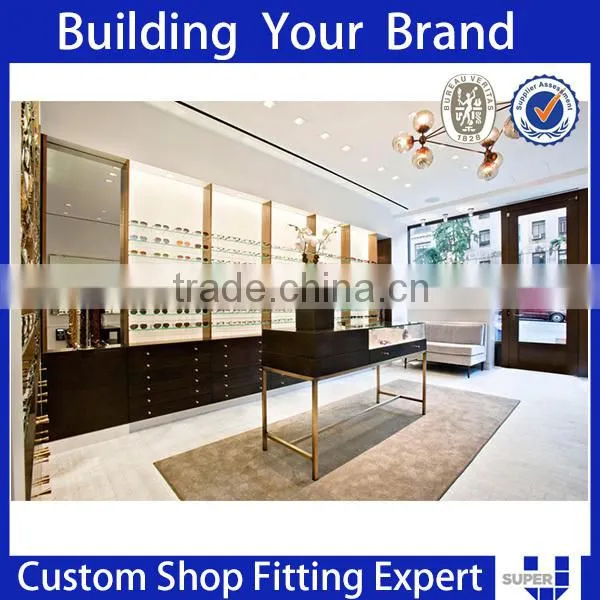 Simple Style White Wall Mouted Sunglasses Optical Store Design photo-2