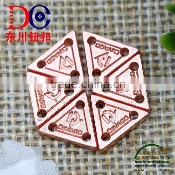 Custom Brand Logo Label Tag Nickel Plate Metal Plate for Garment photo-2