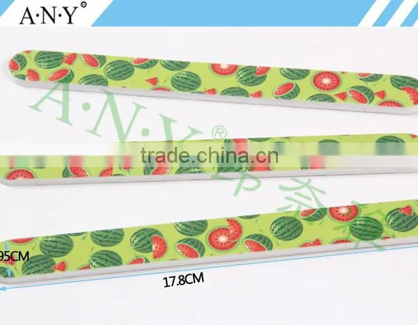 Nail Shape and Polishing Watermelon Printed Nail File Emery Sand photo-2
