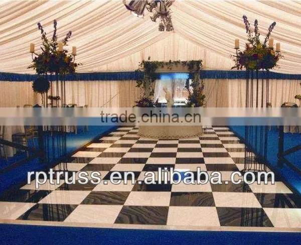 RP Low Price Black White Wooden Movable Dance Floor photo-5