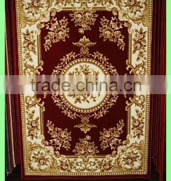 Floral Red Wilton PP Hotel Rooms Carpet Designs With High Quality photo-5