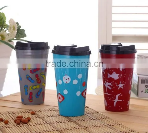 Promotional Plastic Coffee Tumbler 16oz With Silicon Lid photo-5