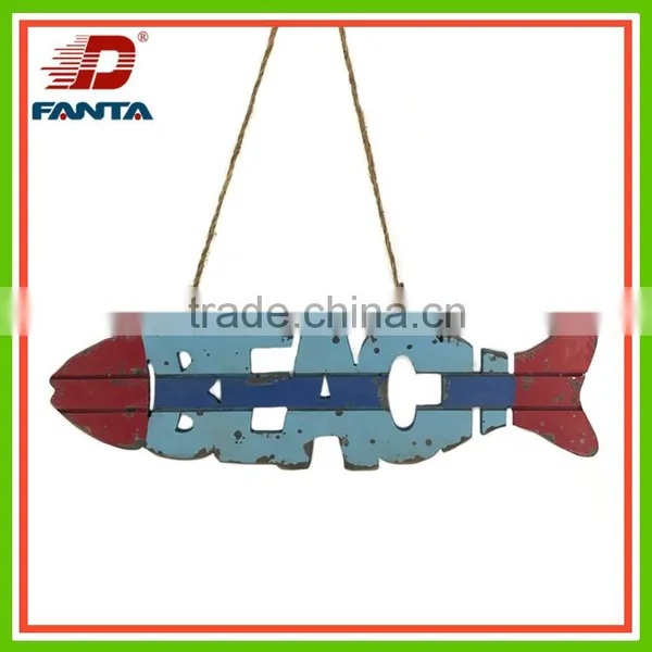 Newest Handmade Metal Ocean Fish With Hanger for Wall Decor
