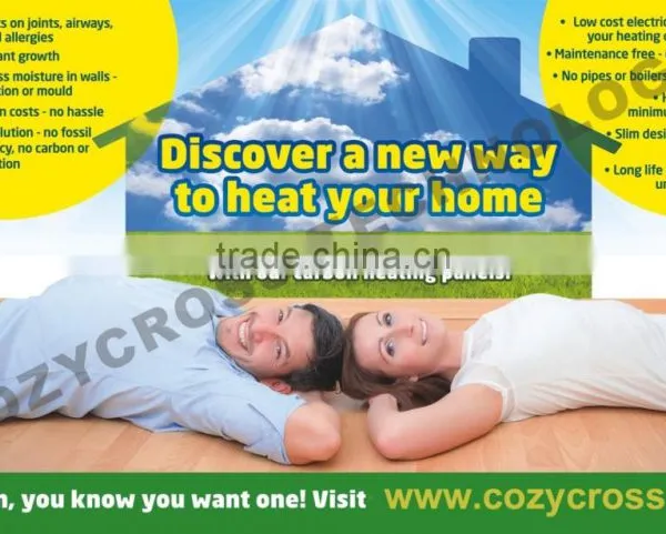 Hot-film Heating With CE ROHS ISO9001, 3rd Largest Manufacture for IR Carbon Crystal Fiber Heating Panels
