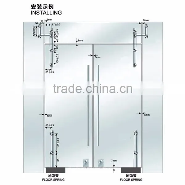 Luxury Quality Inox Door Hardware Set Glass Fittings For Tempered Glass Quality Choice photo-4