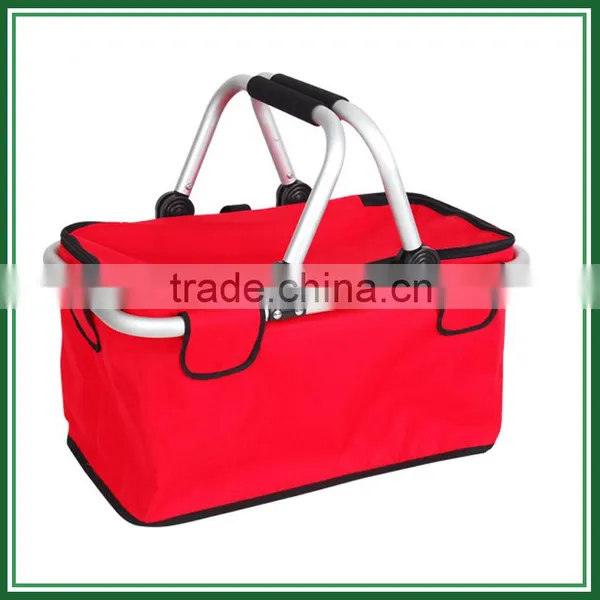Handmade Folding Picnic Basket Cooler photo-3