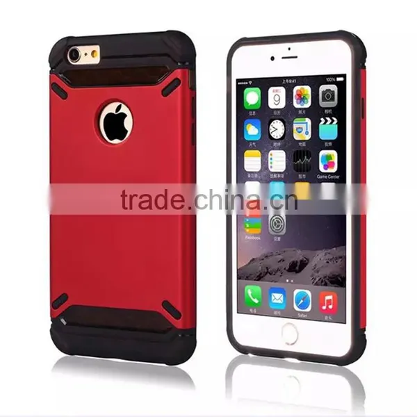 Wholesale Matte Finish TPU PC Material 12 Colors Double Cell Phone Case for IPhone 6/ 6S Mobile Phones With Window photo-3