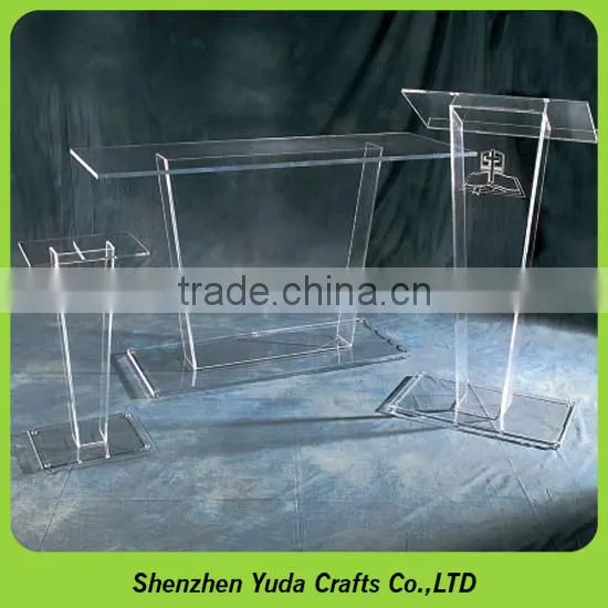 Modern Acrylic Lectern Podium Pulpit Plexiglass Lectern With Logo Printing photo-2