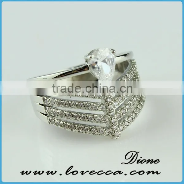 2015 Fashion Jewelry Ring!latest Weddingring Design!micro Pave Diamond Setting Ring-wedding Silver Ring Wholesale Jewerly photo-4