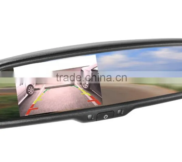 4.3 Inch Car Rear View Mirror Monitor and HD 1080p Camera DVR With 2 AV-in photo-2