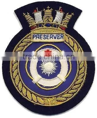 New Style Gold Bullion Wire Embroidery Badge photo-2