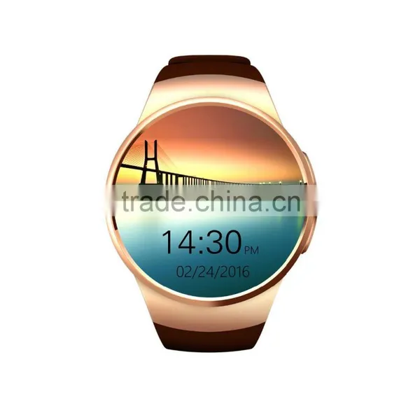 2016 New Product KW18 Smart Watch Android IOS Bluetooth MTK2502C SIM Round Heart Rate Monitor Watch Clock photo-3
