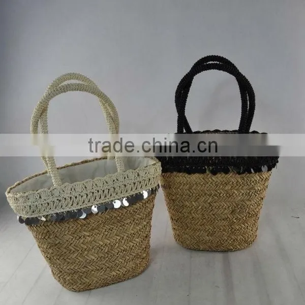 Natural Color Water Grass Straw Handbag