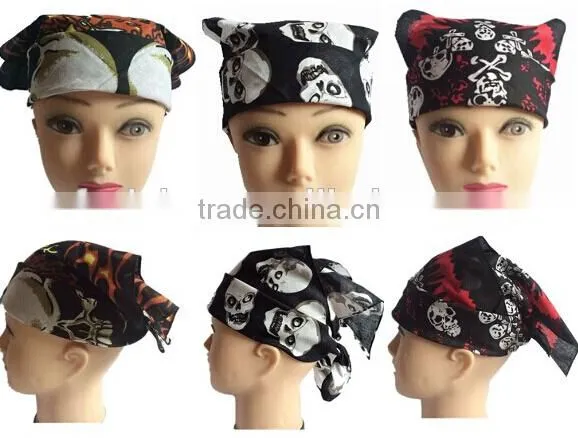 Hot 100% Cotton 22x22" Double Sided Printing Head Wrap Scarf Wristband Bandanas photo-2