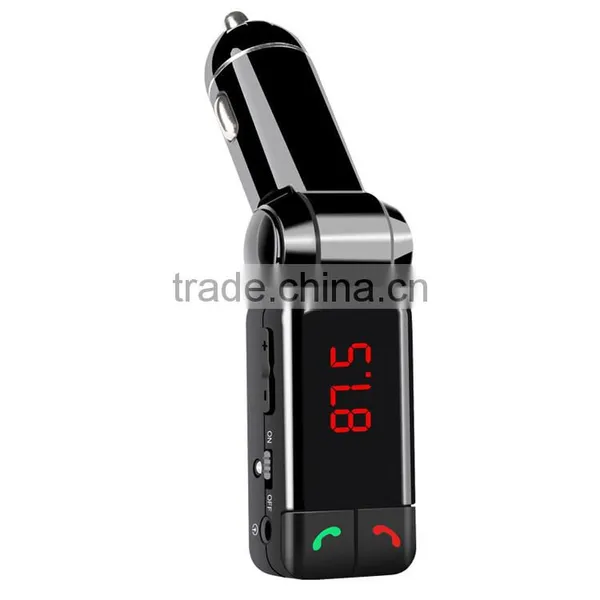 fm Radio Stereo Adapter Bluetooth Car Charger With Handsfree Calling and USB Charging Port Up to 2.1A photo-2