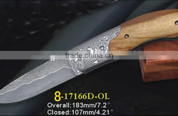 Damascus Steel Best Folding Knife photo-3