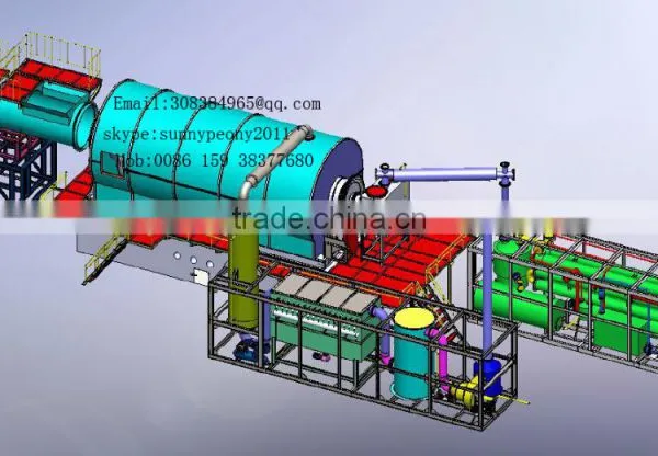 DAYI New Design Type Waste Rubber Recycling To Oil Pyrolysis Didstillation Plant /Small Pyrolysis Machine photo-4