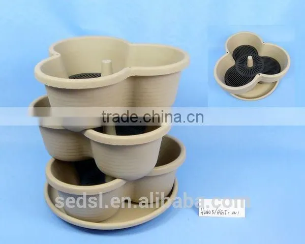 Hot Sale Self-watering Stackable Plastic Garden Planters and Pots photo-2