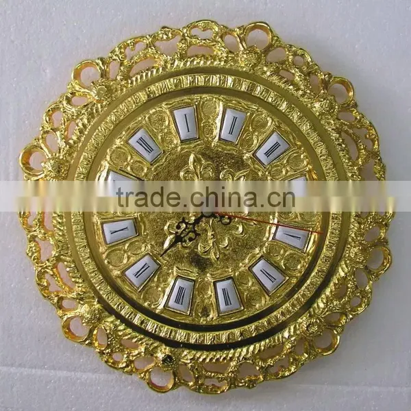 Luxury Gold Plated Wall Clock, French Louis XV Style Gilt Bronze Wall Hanging Clock photo-2