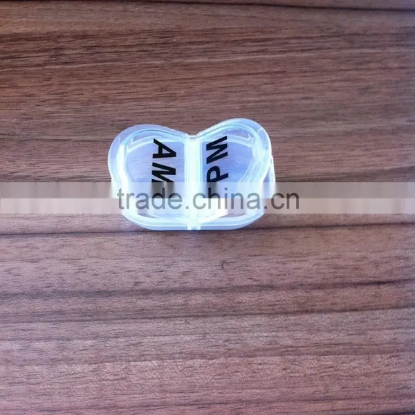 One Day Pill Box Pill Organizer Mini Oval AM/PM photo-3