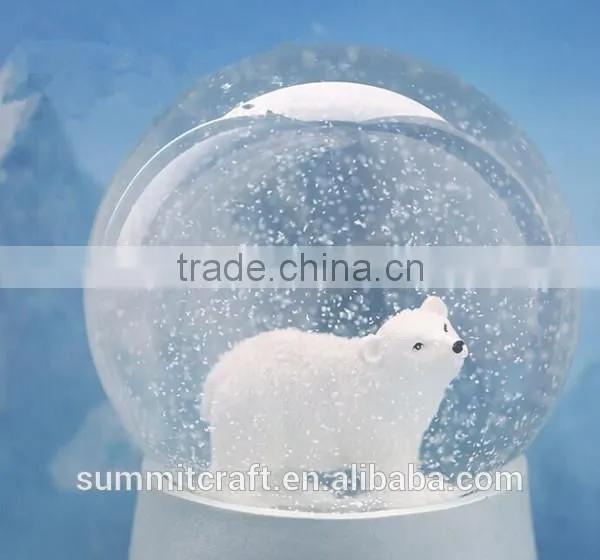 Funny Blowing Snow Polar Bear Snow Globe photo-2