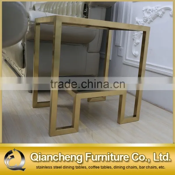 2016 Eurpean Style Brushed Golden Stainless Steel Side Table photo-5