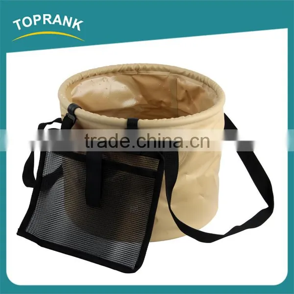 Portable Foldable Water Bucket Multifunctional 500D Collapsible Bucket for Camping Hiking photo-4