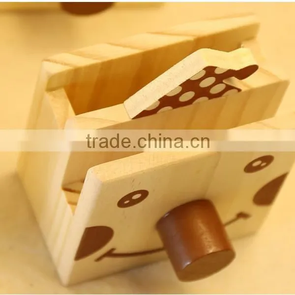 Lovely Glasses Wooden Pencil Holder photo-2