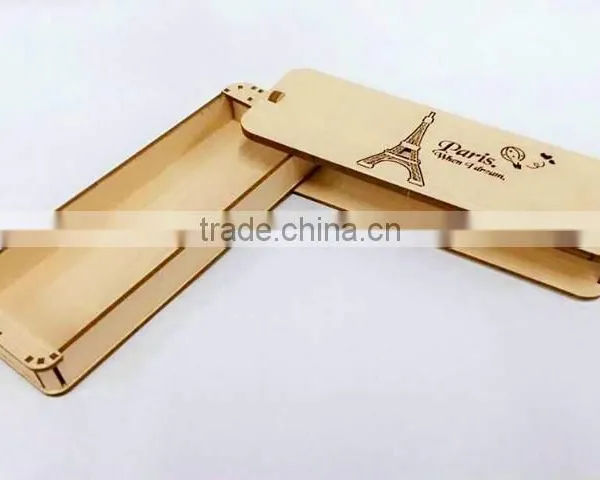 South Korea Stationery Wooden Create Pencil Case photo-2
