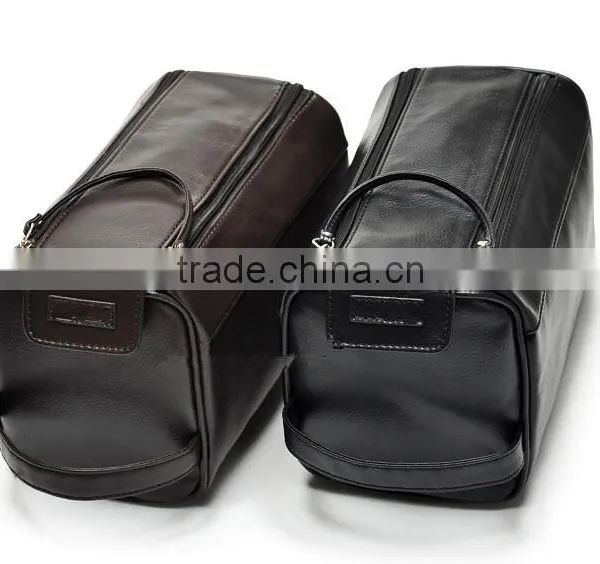 PU Leather Waterproof Men Cosmetic Bag ,Toiletry Bag/Men Cosmetic Bag/ Men Make up Bag photo-5