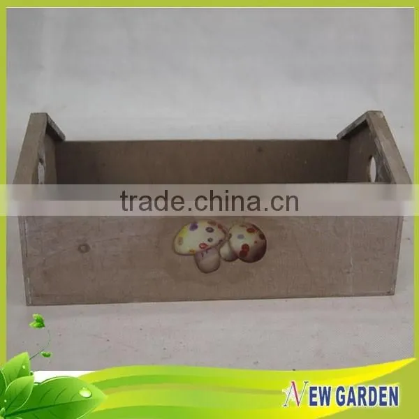 Modern Outdoor White Wood Planter,House Shape Flower Pot photo-3