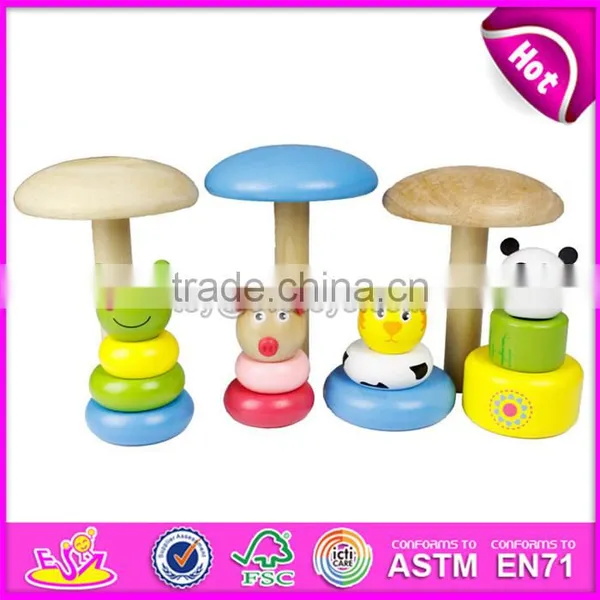 Best Children Educational Toys Wooden Stacking Rings for Sale W13D147 photo-4