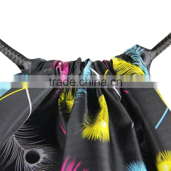 Soft-loop Style and Polyester Material Promotional Drawstring Bag photo-3