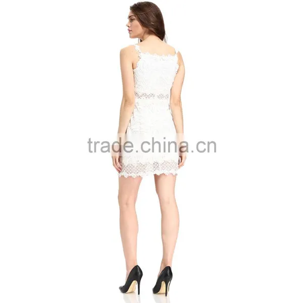 Domin Fashion Guangzhou Factory New Sleeveless Lady Lace Dress photo-6